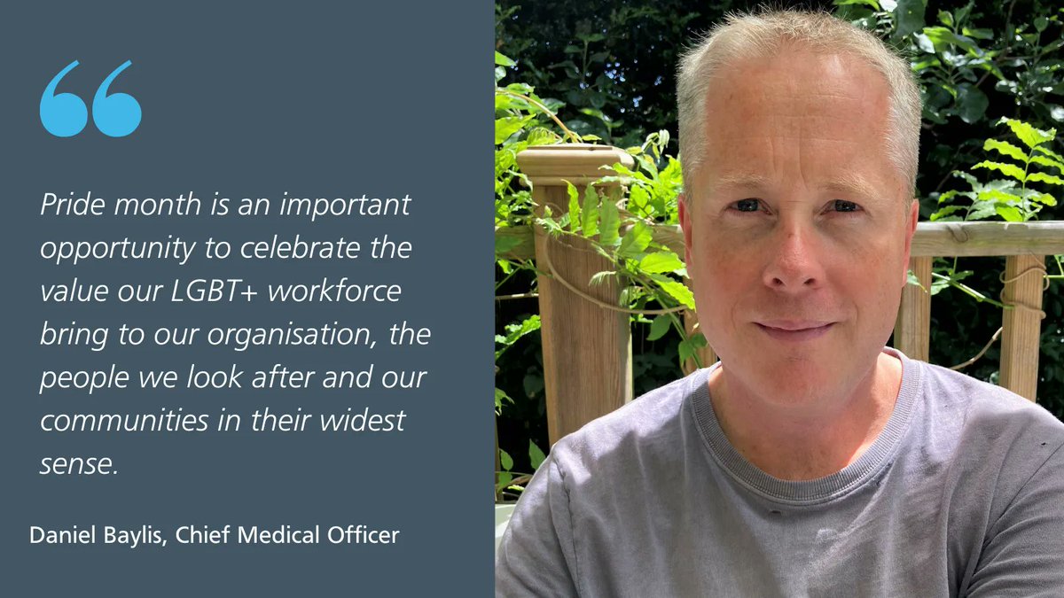 SolentNHSTrust's tweet photo. We celebrate diversity & strive to create an environment where people are encouraged to be visible & proud of who they truly are. @drdanb Daniel Baylis, Chief Medical Officer, is thankful for the value and impact our #LGBT workforce bring to Solent #PrindeMonth #TakePride https://t.co/AHNoZUj7NP