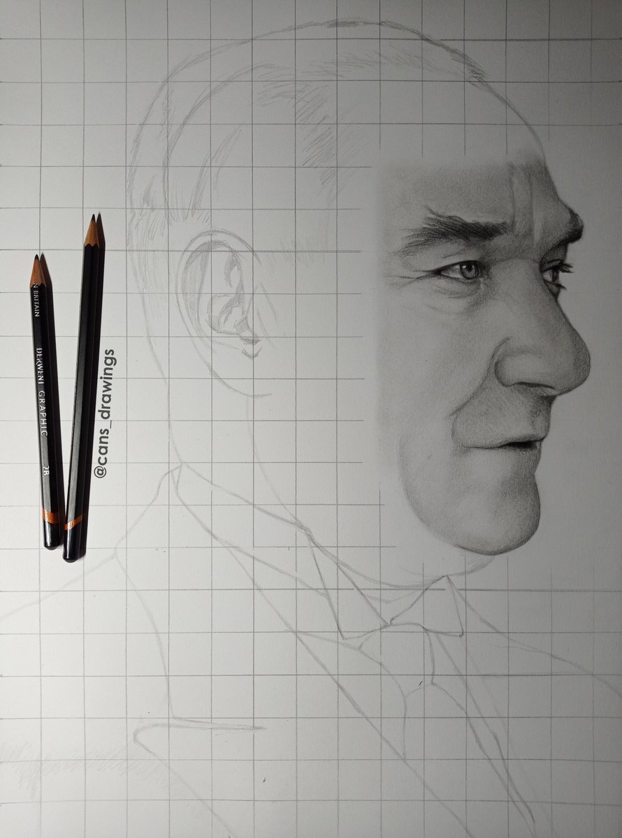 cans_drawings's tweet photo. • Beş ay aradan sonra ilk defa kaleme dokundum. 
• I touched a pencil for the first time in five months.
📷https://t.co/E3sy0WXByQ

#MustafaKemalAtatürk  #Atatürk #sketch #portrait #realism #art #ArtistOnTwitter #drawing #artist #çizim #sanat https://t.co/5PJOVreW4d