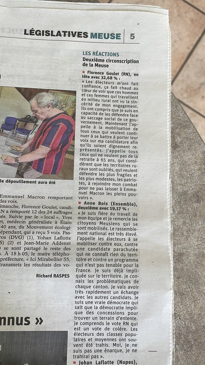 RobinMgsnJvx's tweet photo. « La sincérité de mon engagement » selon @FlorenceGoulet4 qui n’est ni Meusienne ni sincère de son engagement. Dimanche, votons pour la seule candidate meusienne, la seule capable de parler vraiment des meusiens : @anne_bois1 ! https://t.co/Kc6xr9dF51