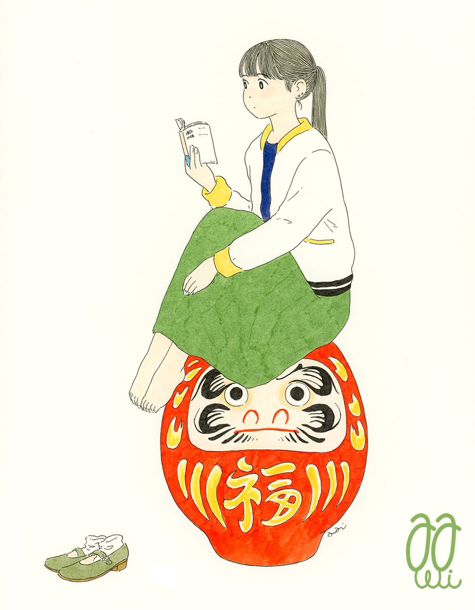 「台湾展示の絵 : 読書と縁起。 」|あわいのイラスト
