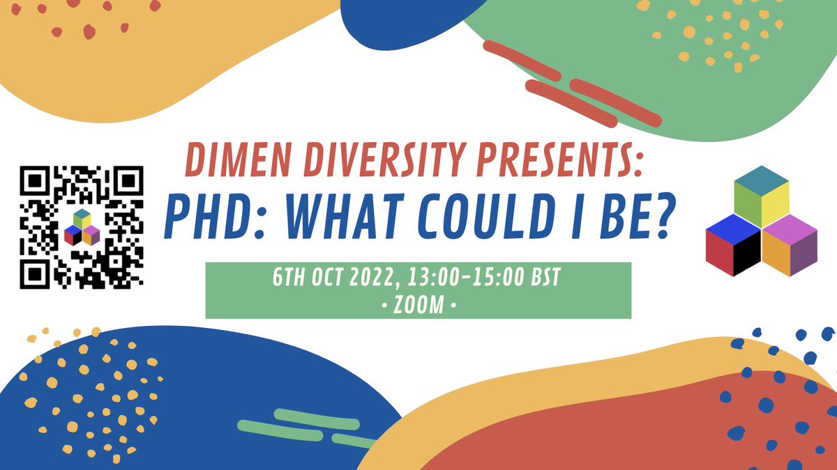 DiMeN_Diversity's tweet photo. We’re really excited to announce our upcoming event ‘PhD: What could I be?’ 

Are you an undergraduate or Master’ student working within biological sciences?

Join us to find out more about what PhD study involves, where it can get you, and how to find opportunities! https://t.co/HE5nntP25C