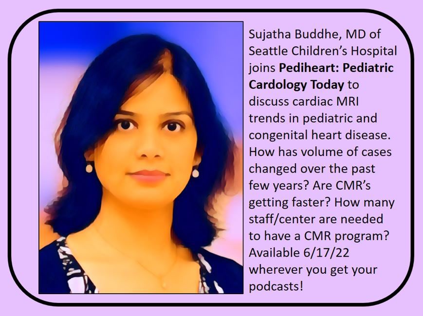 Robert H. Pass (@roberthpass) on Twitter photo Coming 6/17/22 to the podcast - <a href="/BuddheSujatha/">sujatha buddhe</a> shares her insights into CMR practices in pedscards. <a href="/MountSinaiCHC/">Mount Sinai Children’s Heart Center</a> <a href="/MountSinaiPeds/">Mount Sinai Kravis Children's Hospital</a> <a href="/seattlechildren/">Seattle Children's</a> <a href="/IcahnMountSinai/">Icahn School of Medicine at Mount Sinai</a> <a href="/CHD_education/">Pediatric/congenital cardiology education</a> <a href="/cchaforlife/">cchaforlife</a> #cardioed #CardioTwitter #MedTwitter Coming 6/17/22 to the podcast - <a href="/BuddheSujatha/">sujatha buddhe</a> shares her insights into CMR practices in pedscards. <a href="/MountSinaiCHC/">Mount Sinai Children’s Heart Center</a> <a href="/MountSinaiPeds/">Mount Sinai Kravis Children's Hospital</a> <a href="/seattlechildren/">Seattle Children's</a> <a href="/IcahnMountSinai/">Icahn School of Medicine at Mount Sinai</a> <a href="/CHD_education/">Pediatric/congenital cardiology education</a> <a href="/cchaforlife/">cchaforlife</a> #cardioed #CardioTwitter #MedTwitter