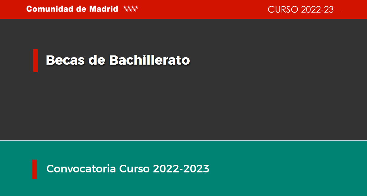 BECAS BACHILLERATO. Desde el 10 de junio de 2022 y hasta el 29 de junio de 2022 (inclusive), se pueden solicitar para centro privado autorizado o concertado con fondo públicos de la Comunidad Madrid. alcalaylosniños.es/articulos/educ…