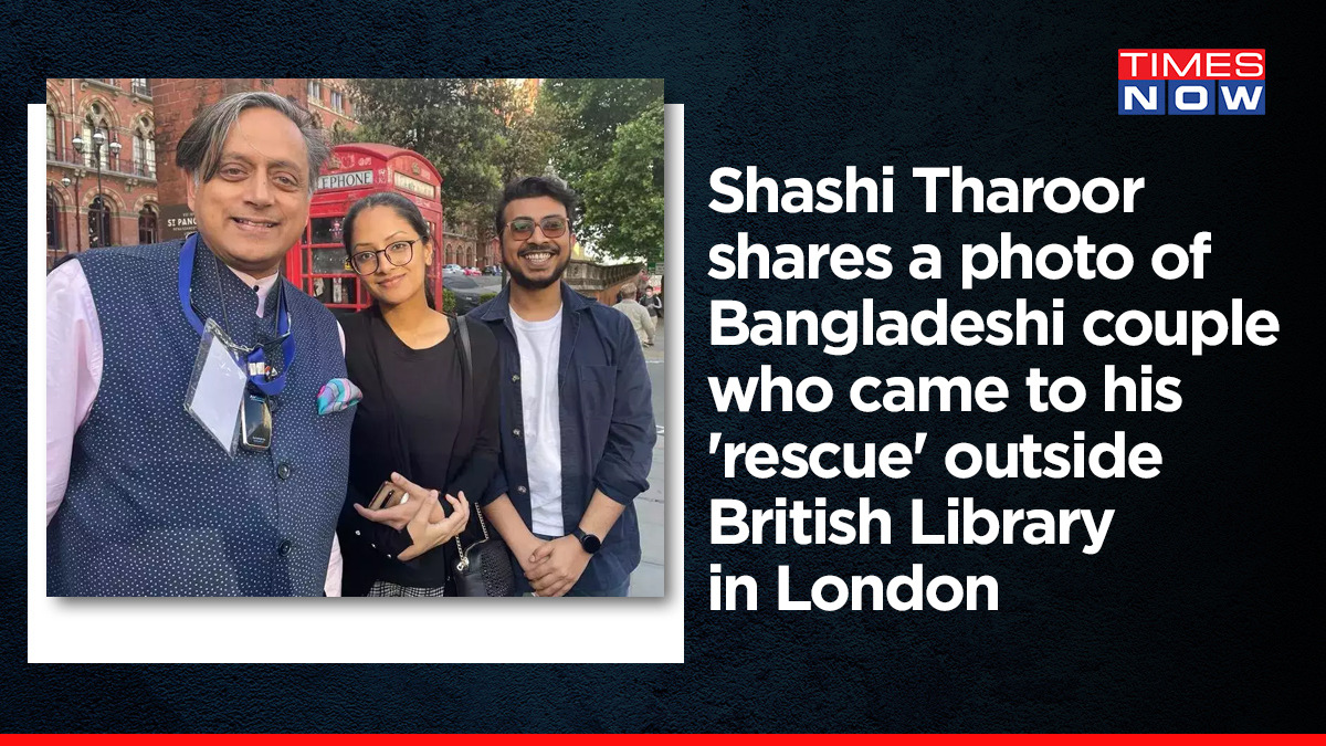 Shashi Tharoor waited 45 minutes outside British Library for a cab till  this couple 'rescued' him