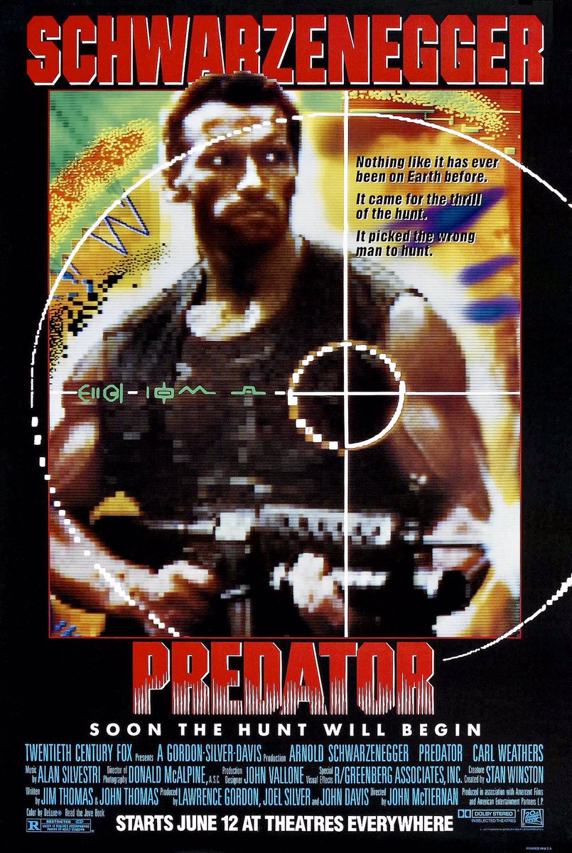 Happy 35th Anniversary to PREDATOR! 🥳🎉

#Predator #ElpidiaCarrillo #SonnyLandham #PeterCullen #KevinPeterHall #RGArmstrong #JohnMcTiernan