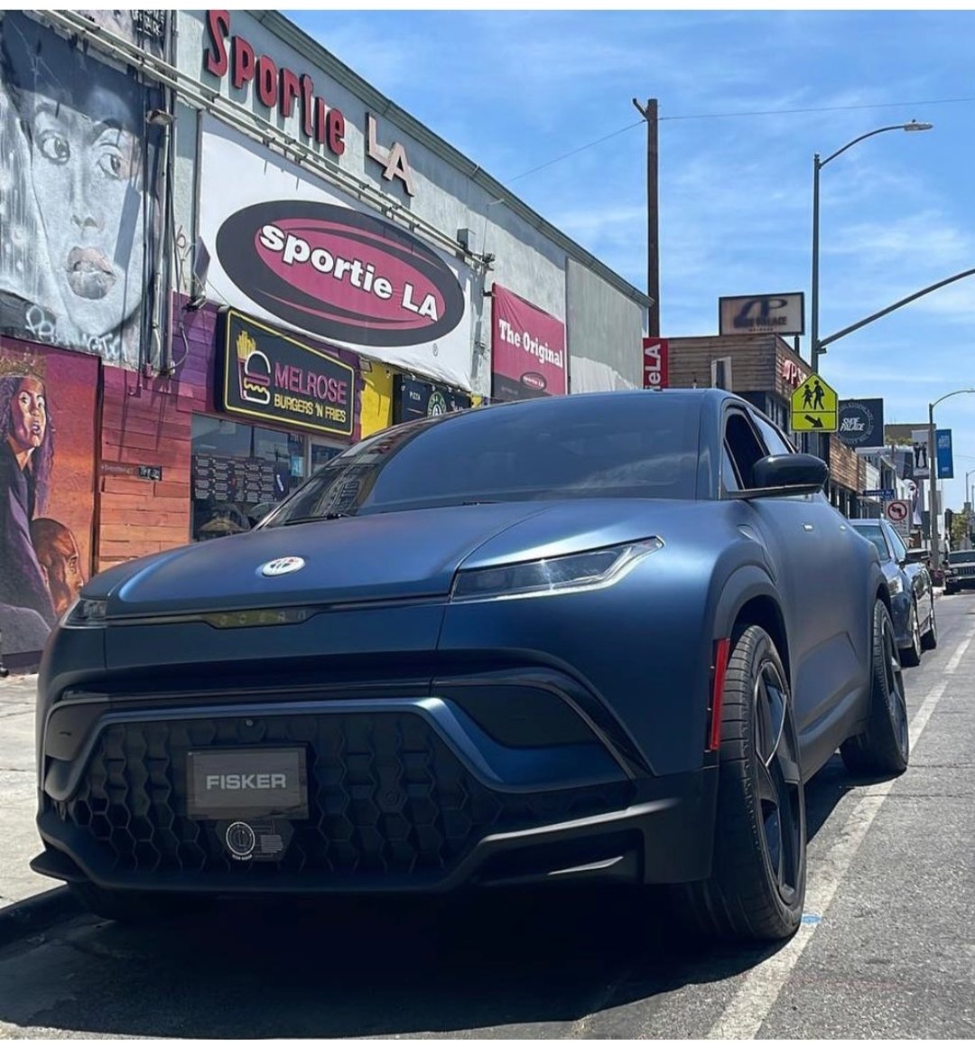 At the farmers market on Melrose avenue on June 5th this year,LA. I took the ocean. #fisker #fiskerocea #love #EVs #ESG