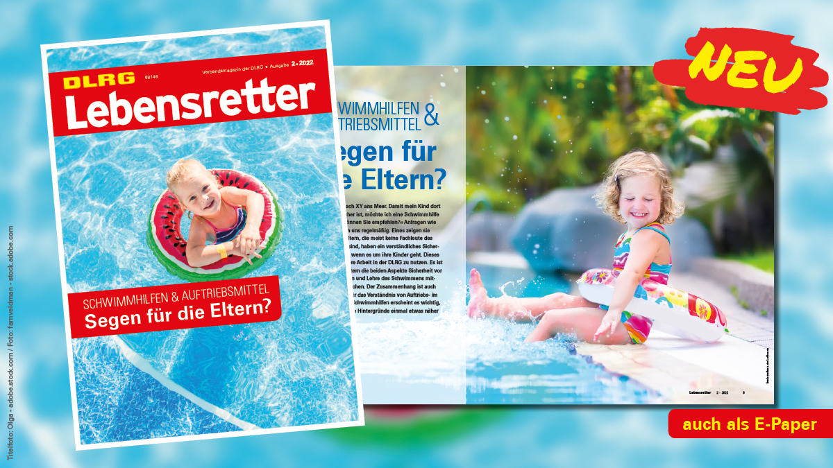 DLRG's tweet photo. Neu: Ausgabe 2/22 unseres Verbandsmagazins Lebensretter!
Oft erreichen uns Anfragen von Eltern, welche Schwimmhilfen für Kinder wir empfehlen. Im Topthema betrachten wir die gängigsten und den Unterschied zu Auftriebsmitteln.
E-Paper: https://t.co/V1nLw5Mf3V https://t.co/J9VMUfqrbu