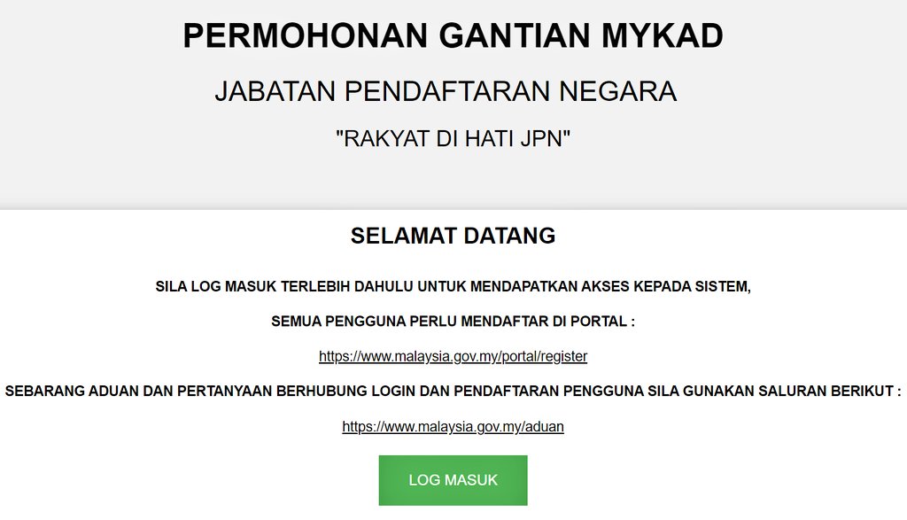 AS on Twitter "Kalau IC korang hilang (first time)/kad rosak/cip rosak