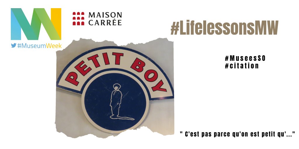 Finir la citation suivante à partir du personnage de Petit Boy, une industrie autrefois implantée à Nay, " C'est pas parce qu'on est petit qu'..." 😉  #MuseesSO #citation