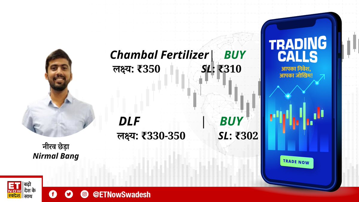 ETNowSwadesh's tweet photo. #MarketWithSwadesh | #Midcap में कहां करें फोकस? जानिए #NirmalBangSecurities के नीरव छेड़ा की #TradingPicks 👇

#StockMarket #MidcapMasti #StockInNews #StockToTrade #Chambalfertilizer #DLF @niravchheda7 https://t.co/wQsD03N3Q7