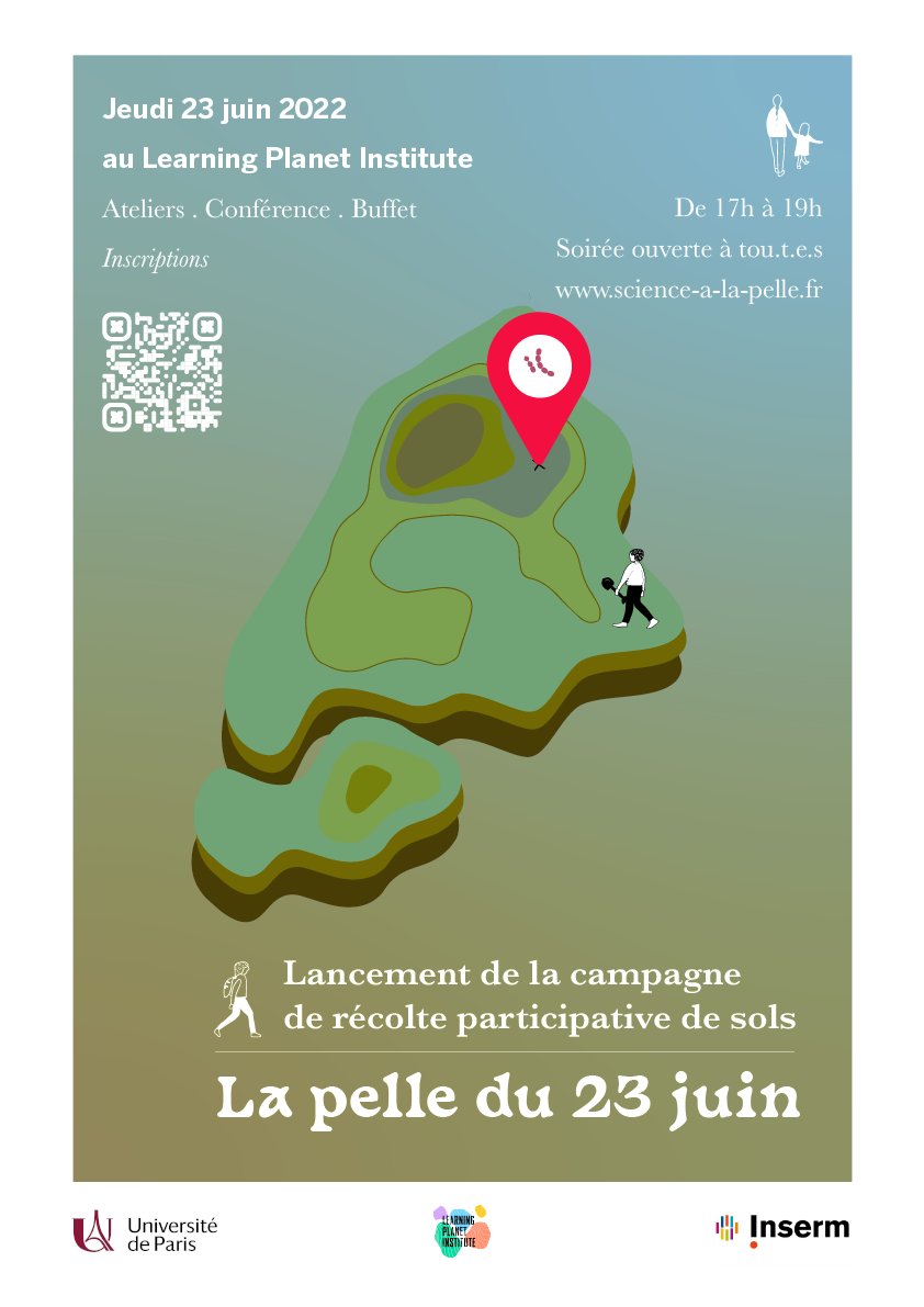 Science à la pelle (@sciencealapelle) on Twitter photo Nous organisons une soirée pour lancer la campagne de récolte participative des sols !🥾🌱
Venez nous rencontrer👨🔬👩🔬, participez à nos ateliers🦠, découvrir notre science 🔬, dans la bonne humeur ! 😊✨
RDV le 23 Juin, 17-19h
Au <a href="/lpiparis_/">Learning Planet Institute</a> 8 bis rue Charles V, 75004, Paris Nous organisons une soirée pour lancer la campagne de récolte participative des sols !🥾🌱
Venez nous rencontrer👨🔬👩🔬, participez à nos ateliers🦠, découvrir notre science 🔬, dans la bonne humeur ! 😊✨
RDV le 23 Juin, 17-19h
Au <a href="/lpiparis_/">Learning Planet Institute</a> 8 bis rue Charles V, 75004, Paris
