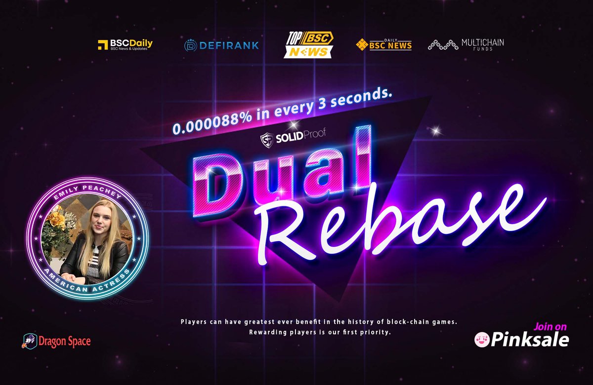 ✅Dual rebase utility
✅Earn 0.000088% reward in every 3 Sec
✅Play to earn
✅Governance
✅NFTs marketplace
✅Free NFTs First 100 contributors 
✅APY 934.4%
✅SolidProof

Join Fair Launch: pinksale.finance/launchpad/0xaa…

#Dragonspace #GameFi #NFTs #xDragon #BSC #BNB #Presale #Pinksale