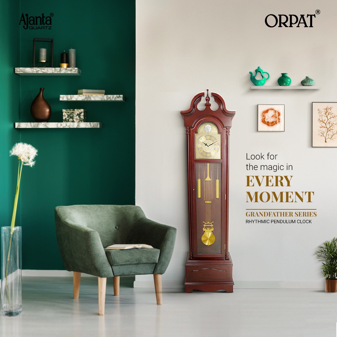 orpat_group's tweet photo. Make a statement with Orpat's Wall Clock – Grandfather Series Rhythmic Pendulum Clock – GF-2727.
Order Now: https://t.co/6IzeO4w5lG
#Orpat #AjantaClocks #GrandfatherSeries #PendulumClock #SwingingPendulum #ElegantClocks #StylishClocks #MadeInIndia #OrpatProducts #OrpatGroup https://t.co/bSwEuLHSoJ