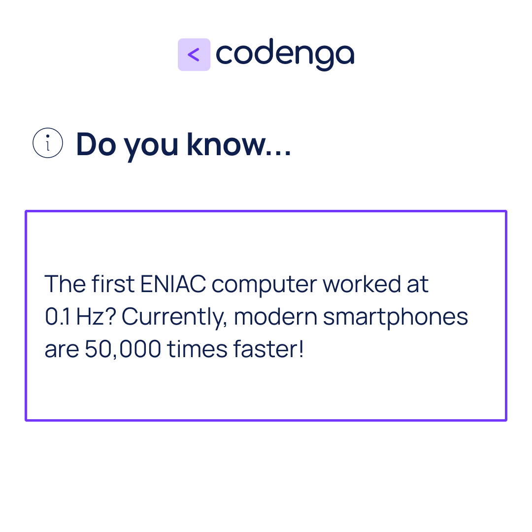 Codenga_com's tweet image. 💻 The ENIAC computer was created about 70 years ago, but the design of this machine was created by scientists from the University of Pennsylvania in 1945. At that time, the performance of the machine made a great impression on everyone.

 #codingeducation  #codenga #codengaFacts