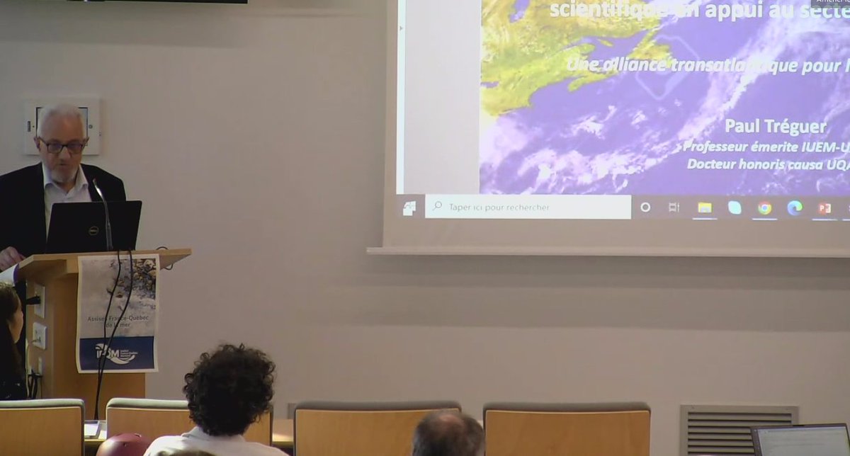 🔴#PaulTréguer <a href="/UBO_UnivBrest/">UBO - Univ. Brest</a> nous plonge dans les origines de l'<a href="/IFQMer/">IFQM</a>, et analyse les évolutions &amp; tendances globales, géostratégiques, climatiques qui font notamment de l'Arctique et l'Atlantique Nord un enjeu crucial pour #NotreFuturIFQM