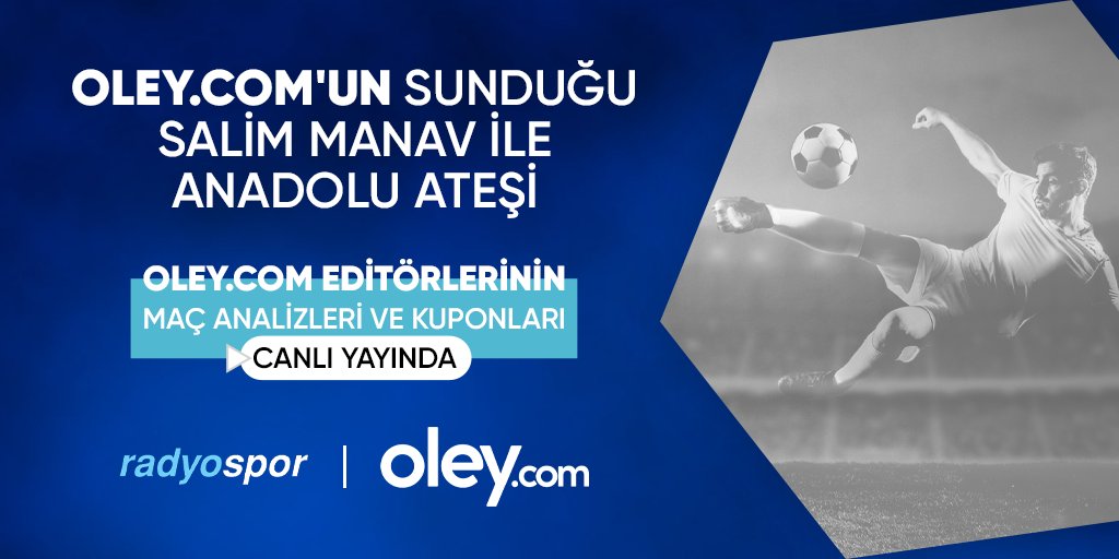 sosyoleyresmi's tweet photo. 📢 https://t.co/G0dRazV47F'un sunduğu Salim Manav ile Anadolu Ateşi @radyospor'da başladı.
🔹@oleycom editörlerinin maç analizleri ve kuponları canlı yayında.
#KazanmanınSesiBahsinAdresi #oleycom https://t.co/43yvRO4vAX