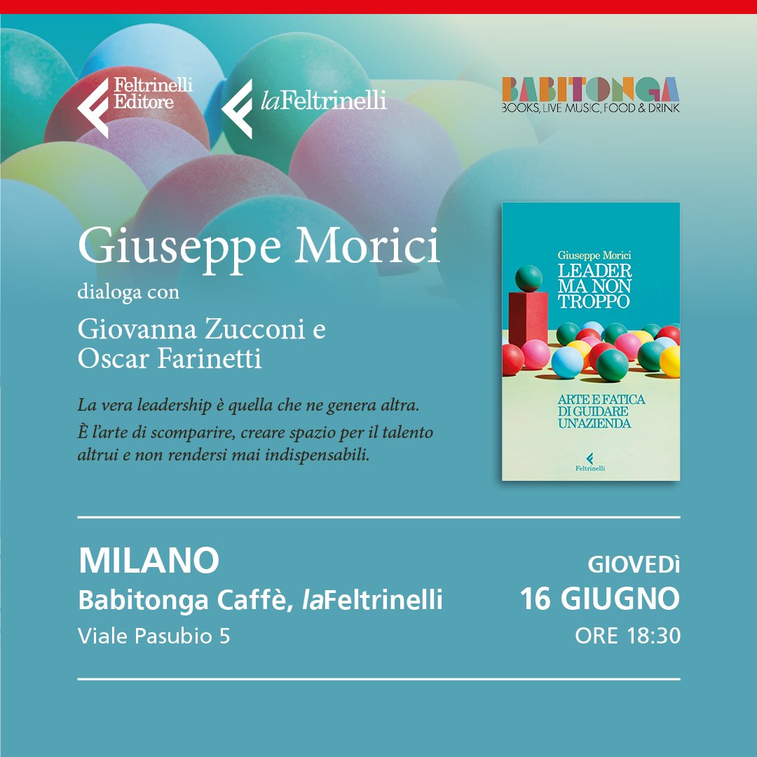 feltrinellied's tweet photo. Giovedì prossimo appuntamento al #Babitonga #Milano @LaFeltrinelli https://t.co/08iO2tlJXO