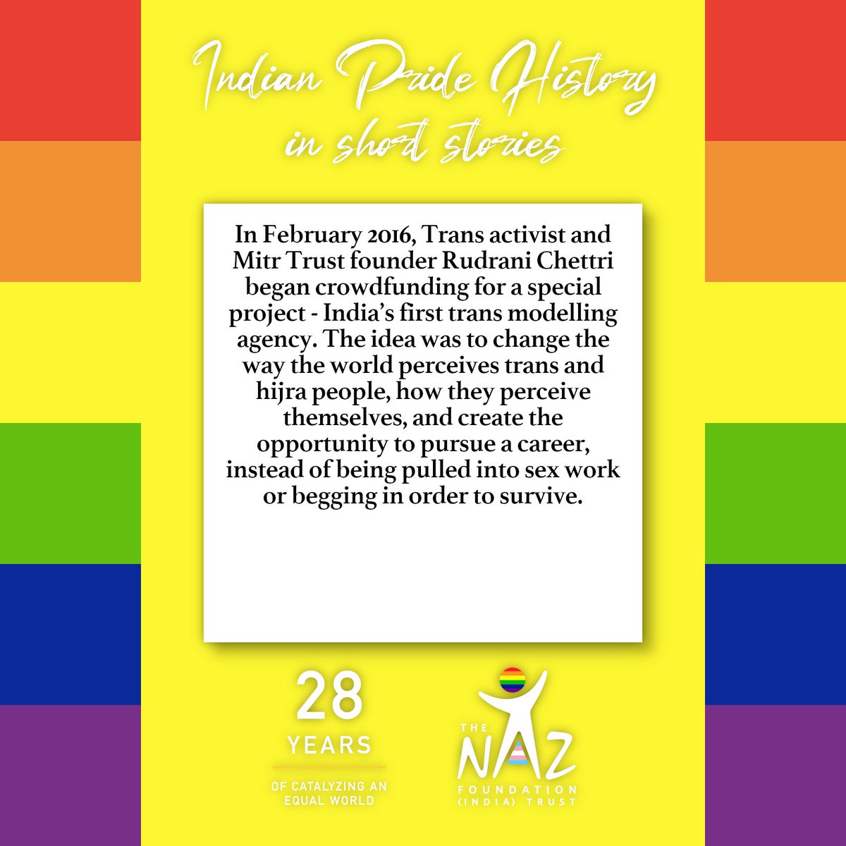 Indian Pride History in Short Stories 57/90 🇮🇳🏳️‍🌈

Thank you for being a part of the journey <a href="/RudraniChettri/">Rudrani Chhetri</a> <a href="/MitrTrust/">Mitr Trust</a> 

#pridemonth #pridemonth2022 #prideindia
