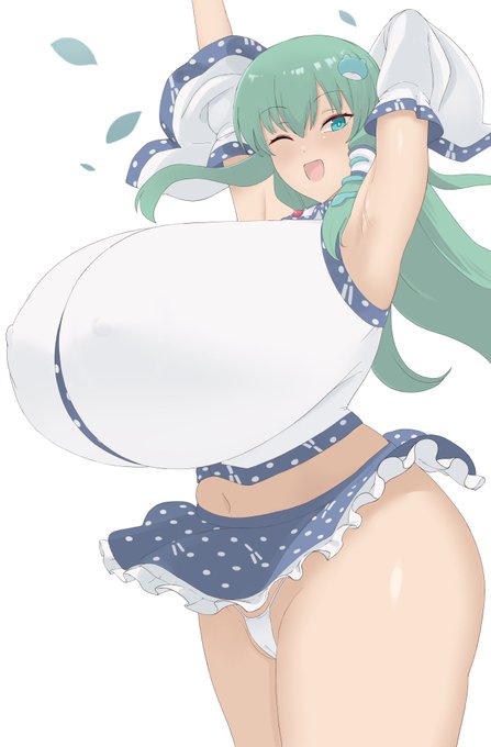 爆乳乳袋早苗さんを描きました 