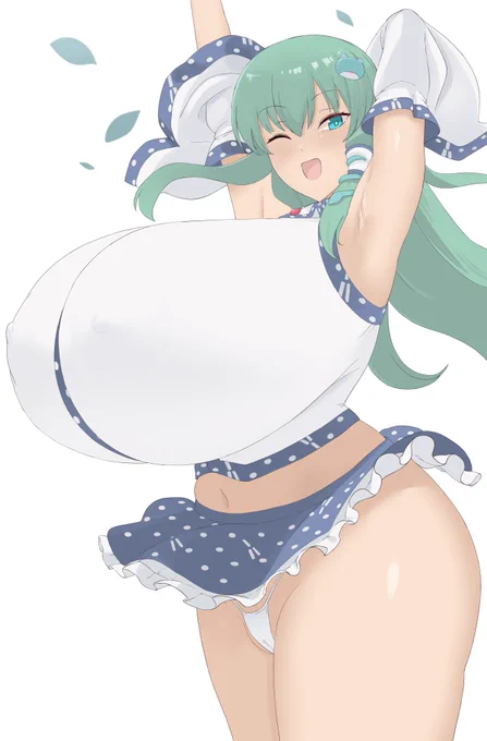 爆乳乳袋早苗さんを描きました 
