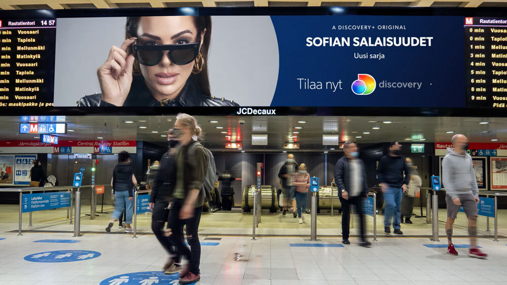 Discovery Finlandin Sofian Salaisuudet-sarja lanseerattiin käyttäen ulkomainontaa monipuolisesti 👉 hubs.ly/Q01dbPmL0

#dooh #ooh #lanseeraus #ulkomainonta
<a href="/discoveryplusfi/">discovery+ Suomi</a>