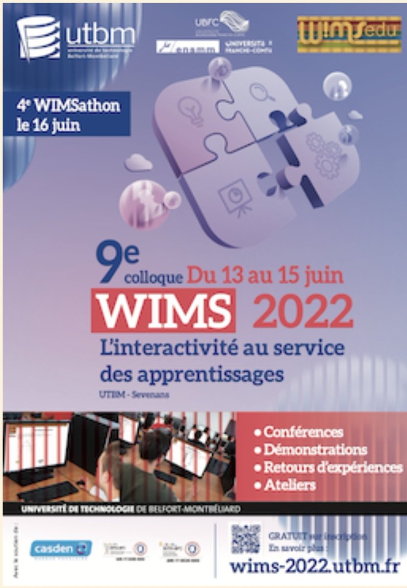Prof_Rency's tweet photo. Le 9ème colloque #WiMS accueilli par @utbm_fr de Belfort c'est parti ! 
Le plaisir aussi de rencontrer IRL les rockstars de wims 😎. 
Cc @GangWiMS https://t.co/wQMGhpCyS6