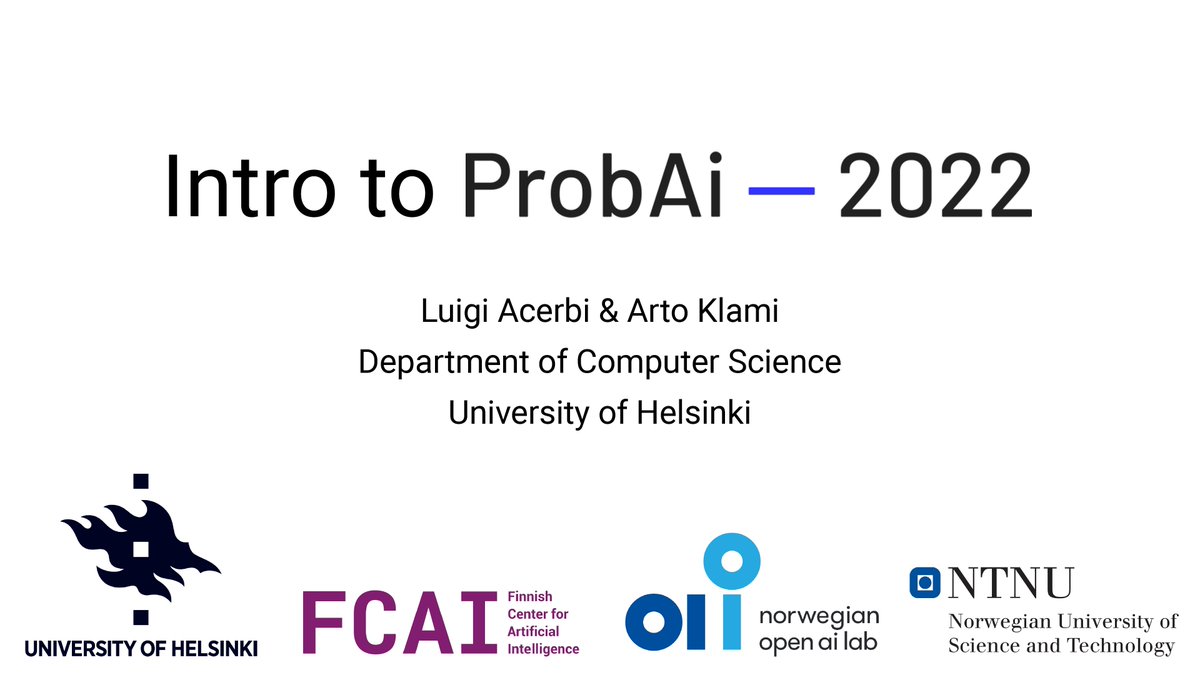 We are on!🎉 (hard to believe😅) <a href="/probabilisticai/">ProbAI — 2025 ✌️</a>  <a href="/helsinkiuni/">University of Helsinki</a> <a href="/FCAI_fi/">Finnish Center for AI 🦣 @fcai@mastodon.online</a> <a href="/NorwegianOpenAl/">Norwegian Open AI Lab</a> @NTNUnorway