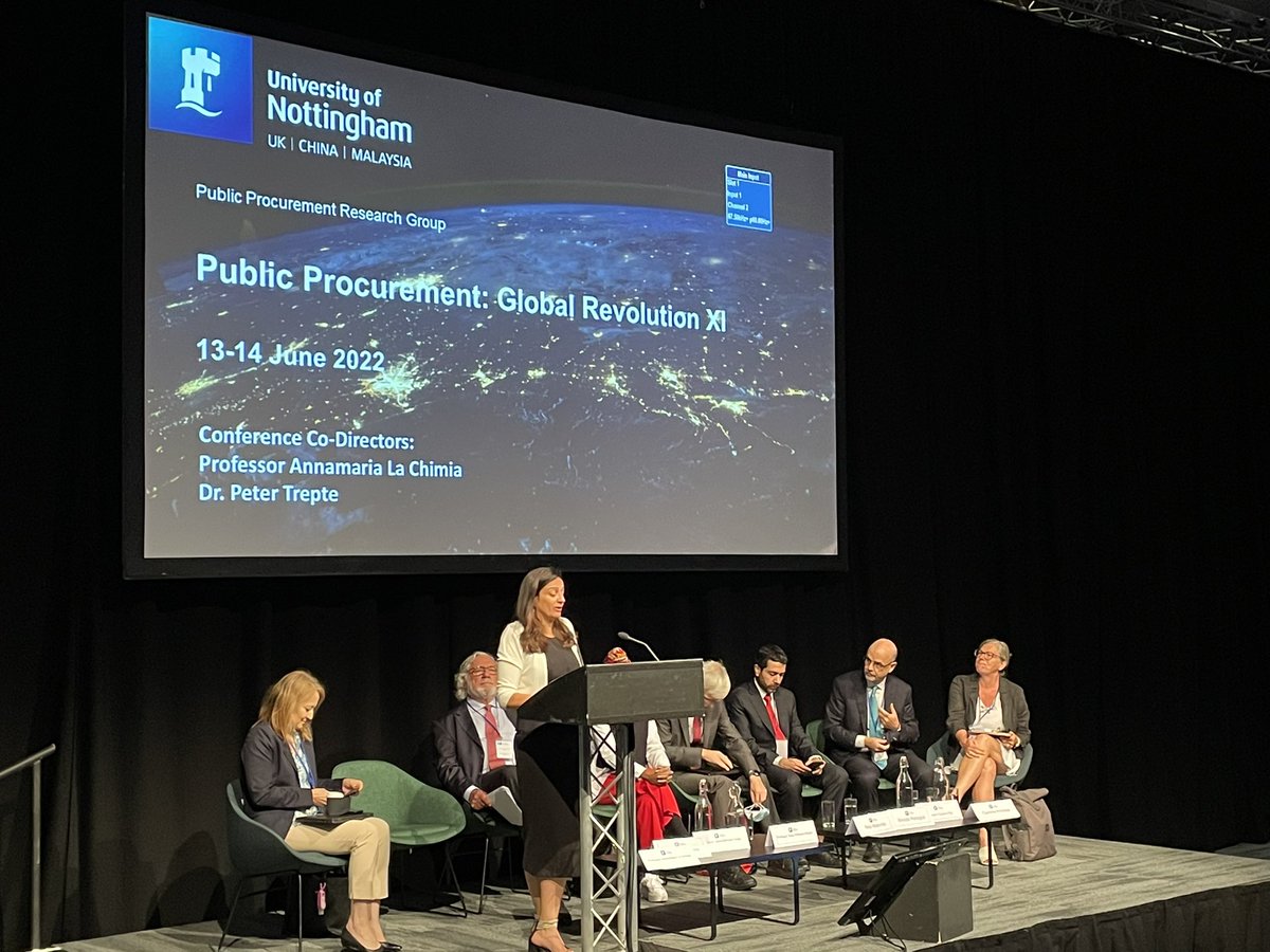 UoN_Law's tweet photo. Prof. Annamaria La Chimia @AnnaLaChimia welcomes delegates to Public Procurement: Global Revolution XI #ppgrconf. Two days, 38 sessions, 100+ speakers all around public #procurement. https://t.co/nqlgbWsudG