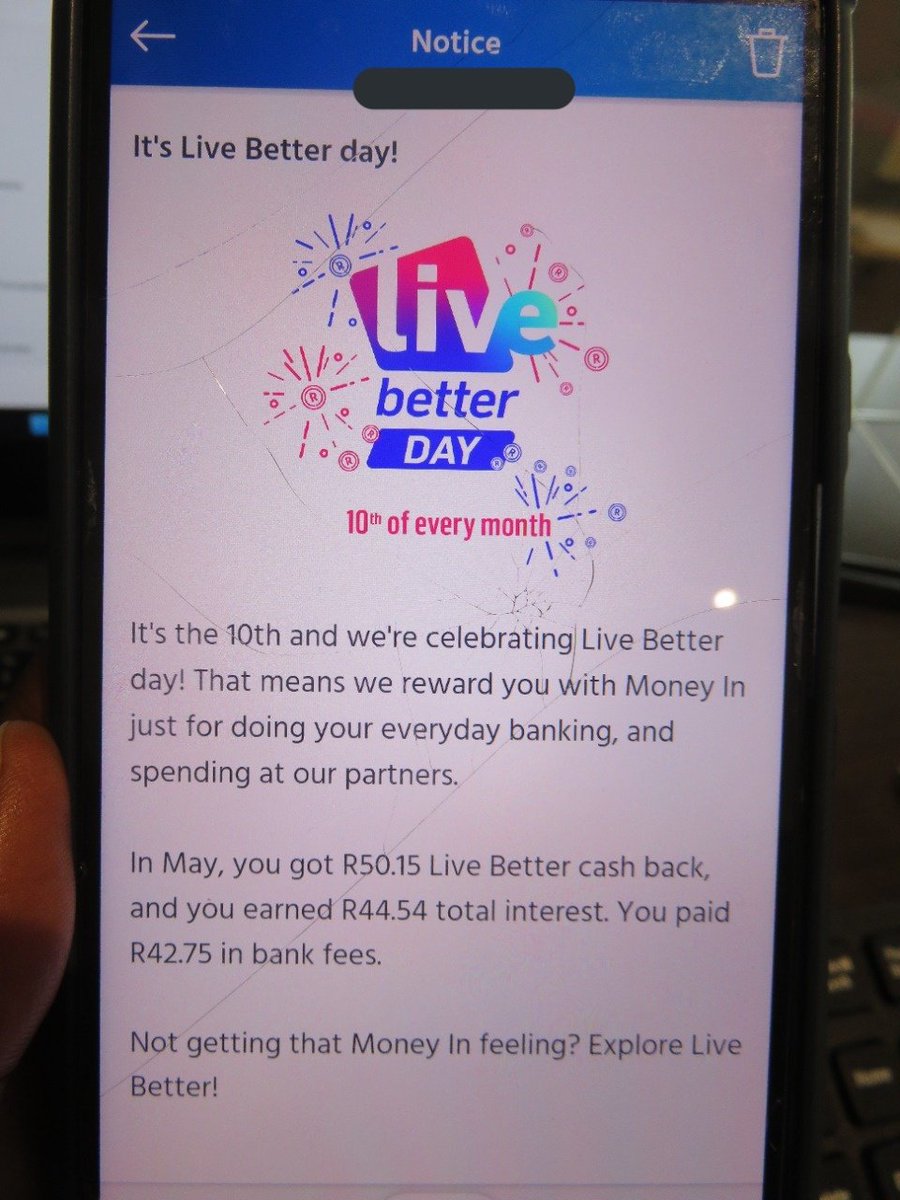 G_star_uploaded's tweet photo. @947 @CapitecBankSA It's falls on the 10th of every month. I've managed to save just over R500 (in 3 months)to date because of #capiteclivebetter https://t.co/H4jPGS1D6e