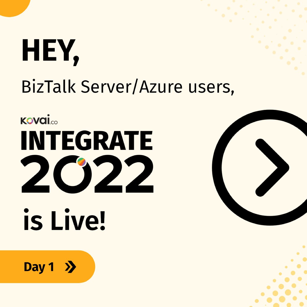 BizTalk360's tweet photo. Get ready! The world's largest Microsoft integration tech conference is about to kick-start within the next few minutes.

We are going live with exciting speakers joining us from Microsoft for the first half of the day.

Join us: https://t.co/YRbOHUNLU3

#INTEGRATE2022 https://t.co/KK27IGRkj0