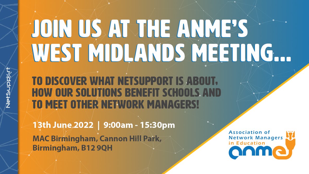 NetSupportGroup's tweet photo. We're at @TheANME #WM13 meeting in Birmingham! These events are fantastic opportunities to #network and #connect with other local #school network managers and #technicians - plus, it's free to attend! Find out more here https://t.co/bygPv5MEgW https://t.co/rbJJGwdOKb