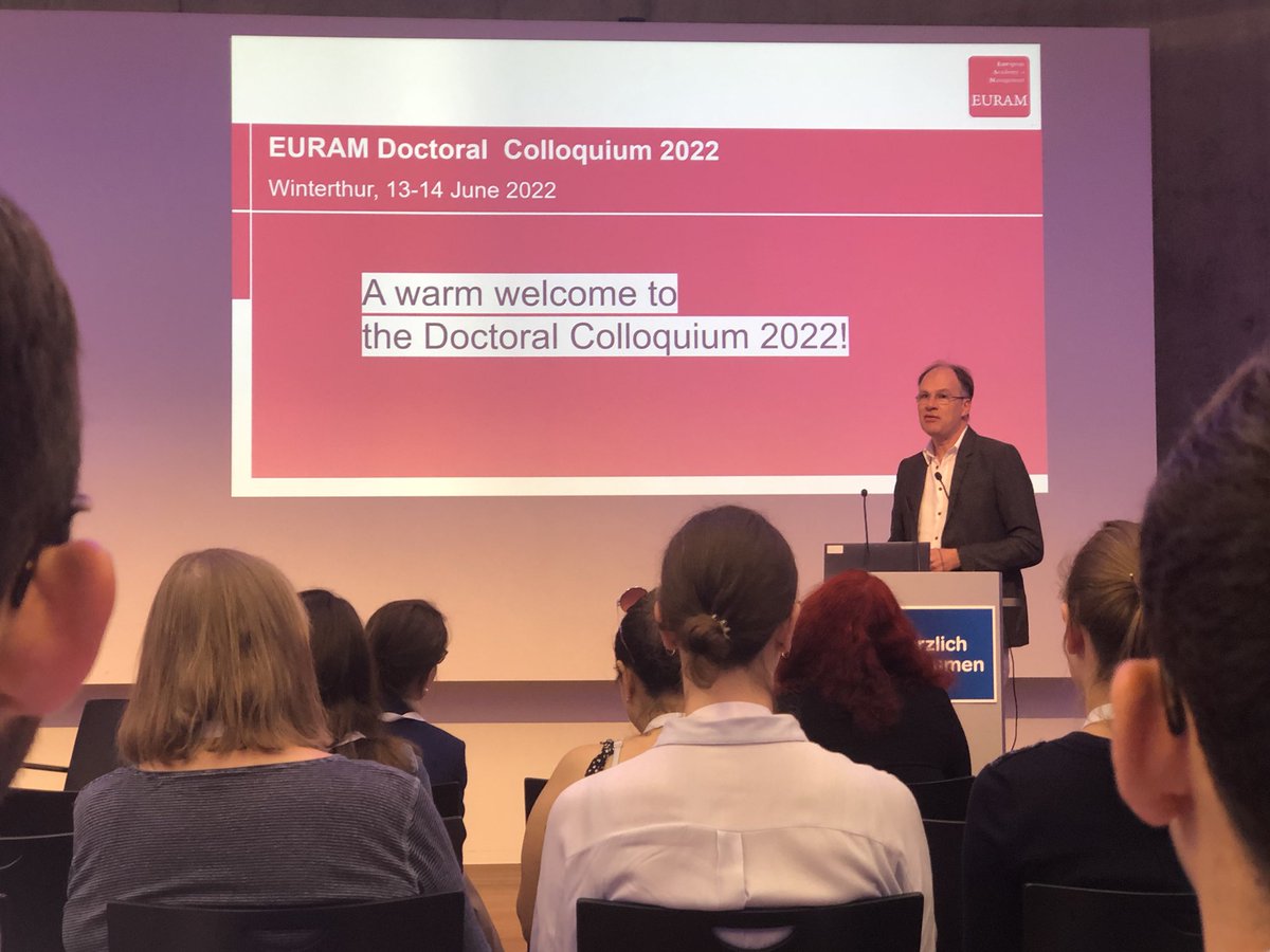 #EURAM2022: first round, the Doctoral Colloquium opening session with EURAM President Kathrin M Moeslein and Reto Steiner Dean of ZHAW-School of Management and Law. / NP