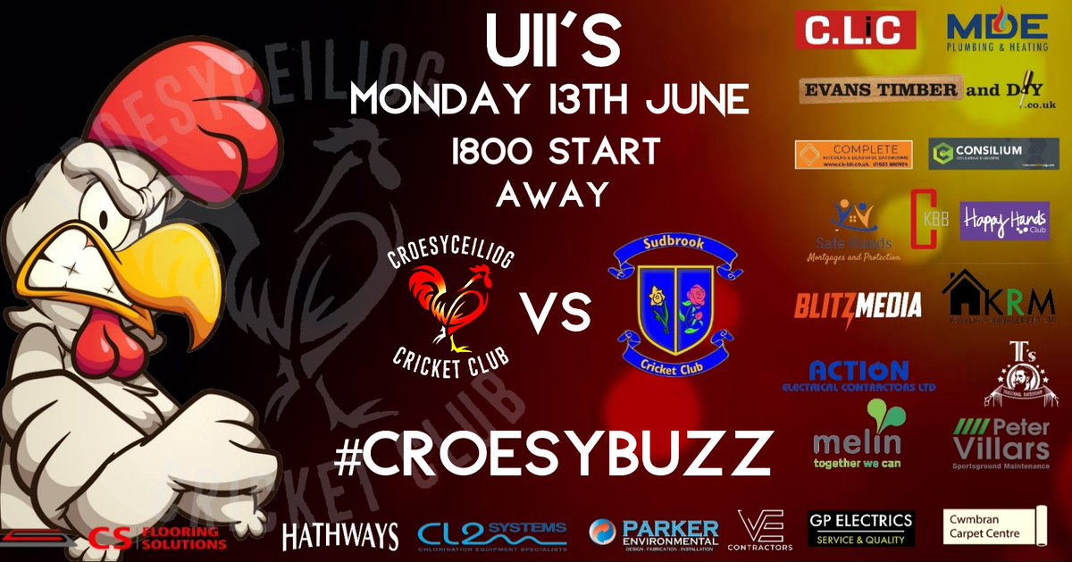 Croesycc's tweet photo. Tonight our u11's travel to @sudbrookcc. Weather looks great for tonight! Good luck to both teams #croesybuzz #littlechicks https://t.co/NgUATubWLL