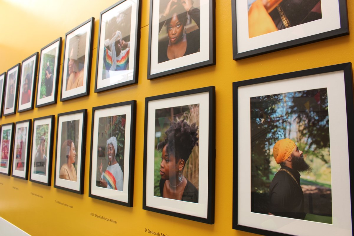 LakesideArts's tweet photo. ✨Officially Opened!✨
Student photographers, Bersun Kılınç and Saifullah Muhammad, developed the Crowns exhibition, which champions the rights of staff and students to wear their natural hairstyles and head coverings.
Open in the D.H. Lawrence Pavilion Café.
#mycrownmyidentity https://t.co/37Bw6ZzcPX