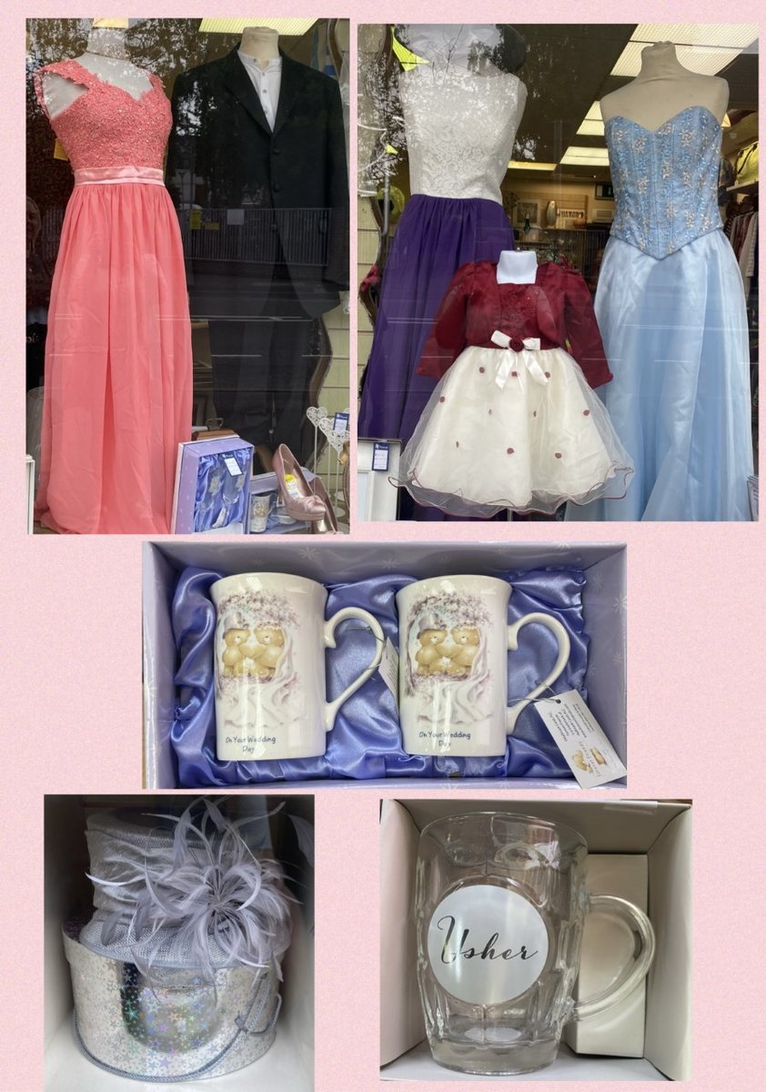 mindshopsyston's tweet photo. Now we can go out out, and proms  &amp; weddings can go ahead this year, come and check out our prom/wedding window &amp; grab a #preloved bargain #mymindshop #syston https://t.co/YfkjOhkR51