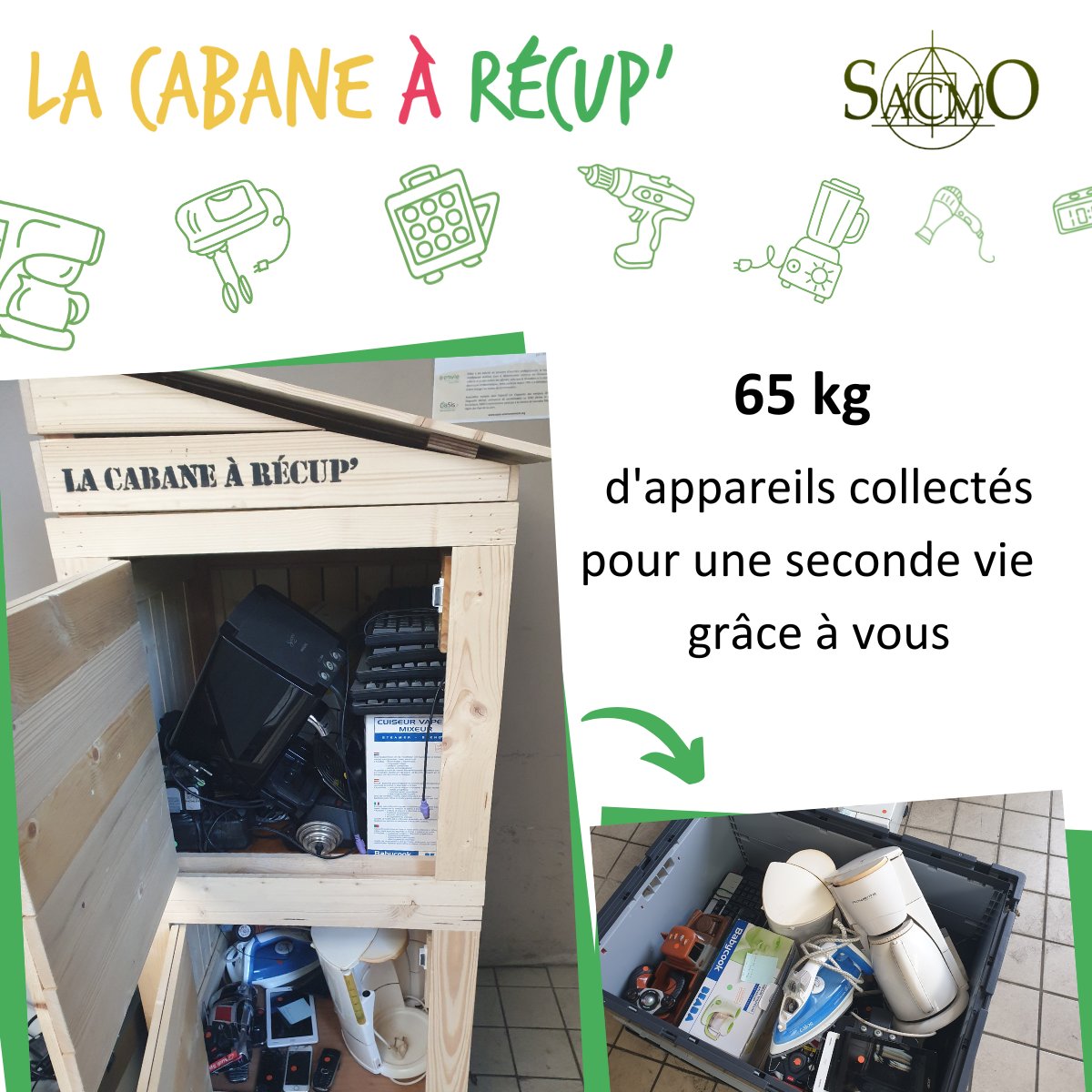 ♻️ Agir pour l'#Environnement et dans l'économie sociale &amp; #solidaire: ce sont des missions qui nous animent chez <a href="/GensDeConfiance/">Gens de Confiance</a>

👏 Grâce à l'opération menée par @oasis_ZD, soutenue par l'<a href="/ademe/">ADEME</a>, nos salariés ont pu donner une 2nde vie à 65kg d'appareils électriques !