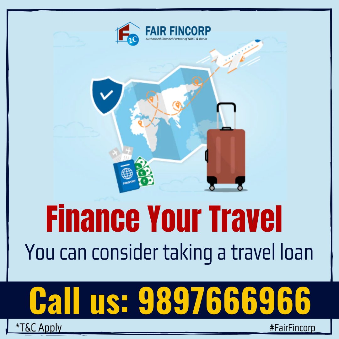 fair_pvt's tweet photo. You can consider taking a travel loan. Apply now https://t.co/yJ3T4uymOQ #creditcard #personalloan #personalloans #travel #homeloan #houseloan #businessloan #business  #insurance #lifeinsurance  #balancetransfer #topuploans   #propertyloan #lap #nrploans https://t.co/ERi0O1mzlr