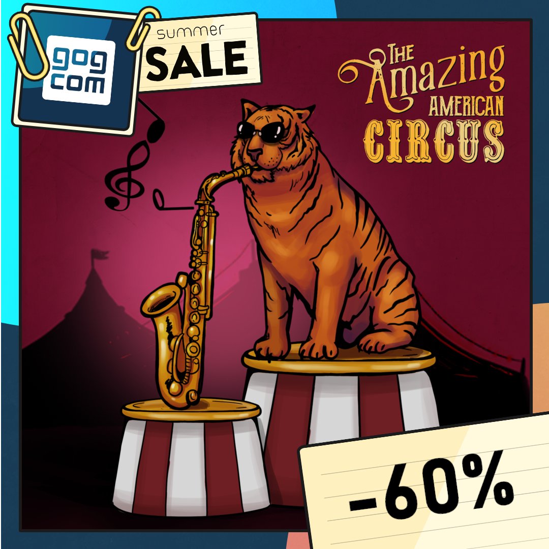 Hello Ringmasters! 

☀️ <a href="/GOGcom/">GOG.COM</a> is making your #summer more exciting with their #SummerSale!

🎪 Pack your troupe and save 60% on The Amazing American Circus!

The sale runs till June 27th!
gog.com/en/game/the_am…

#GogSummerSale | #GamePromo | #IndieGame
