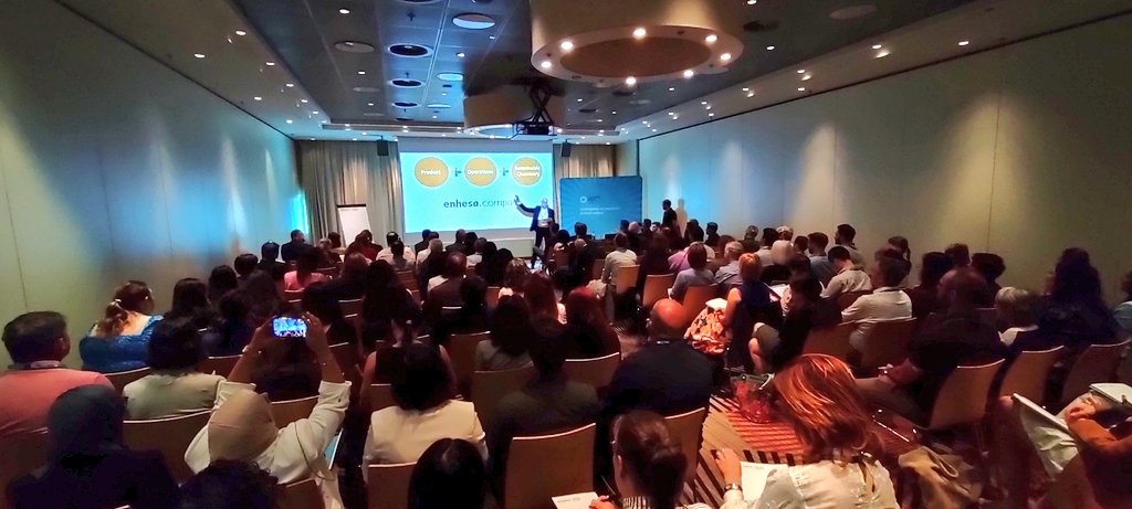 patrickdemaret's tweet photo. Exciting day as @Enhesa 's CEO Peter Schramme announces how Enhesa, @chemicalwatch and @Scivera are coming forward as larger family under the group name Enhesa Company. Looking forward to this 2-day event #EnhesaExchange #CWExpo https://t.co/u8MFL2WChD