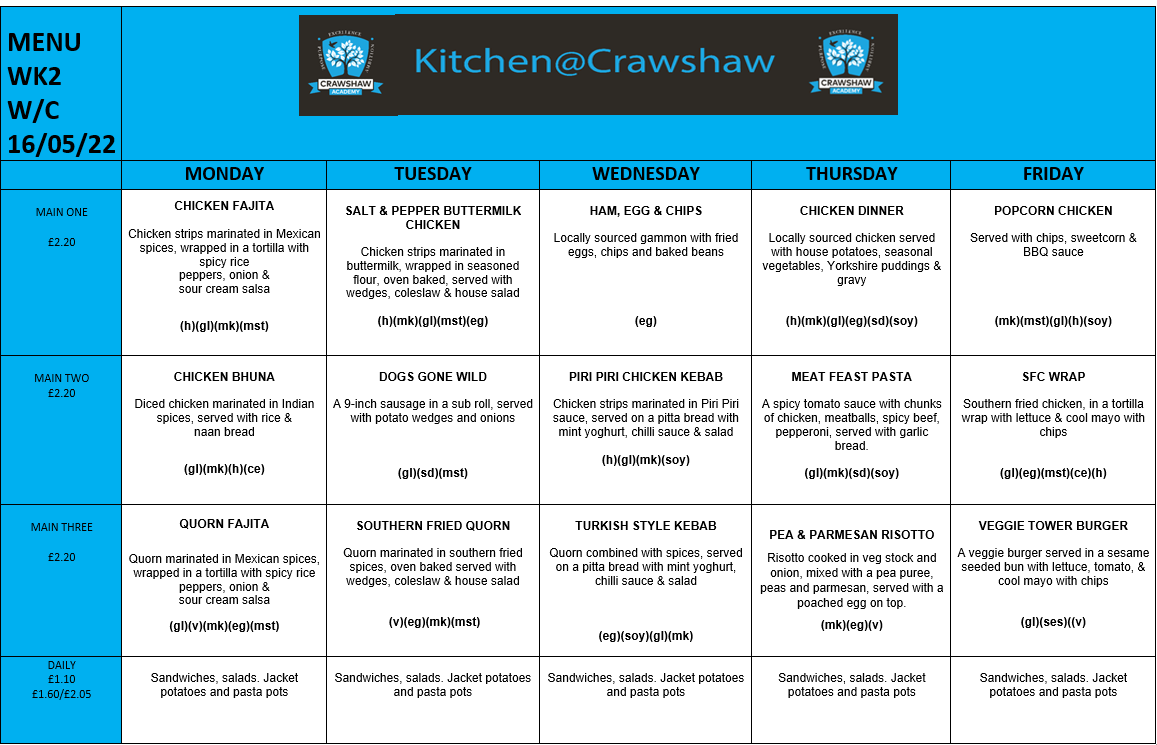 KITCHENCRAWSHA1's tweet photo. This week's Menu https://t.co/Rg32LCUdAv