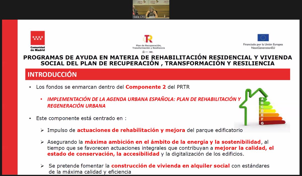 EOSRenovAccion's tweet photo. 🔴 ¡Sigue EN DIRECTO la #JornadCEIM!
María José Piccio-Marchetti, Directora General de Vivienda y Rehabilitación de la @ComunidadMadrid, presenta el #ProgramadeAyudas a la #rehabilitación de #edificios
⬇️⬇️
https://t.co/RIknTppP0m
#rehabilitaciónintegral #ayudas #fondosNext https://t.co/dOI5VoXMMC