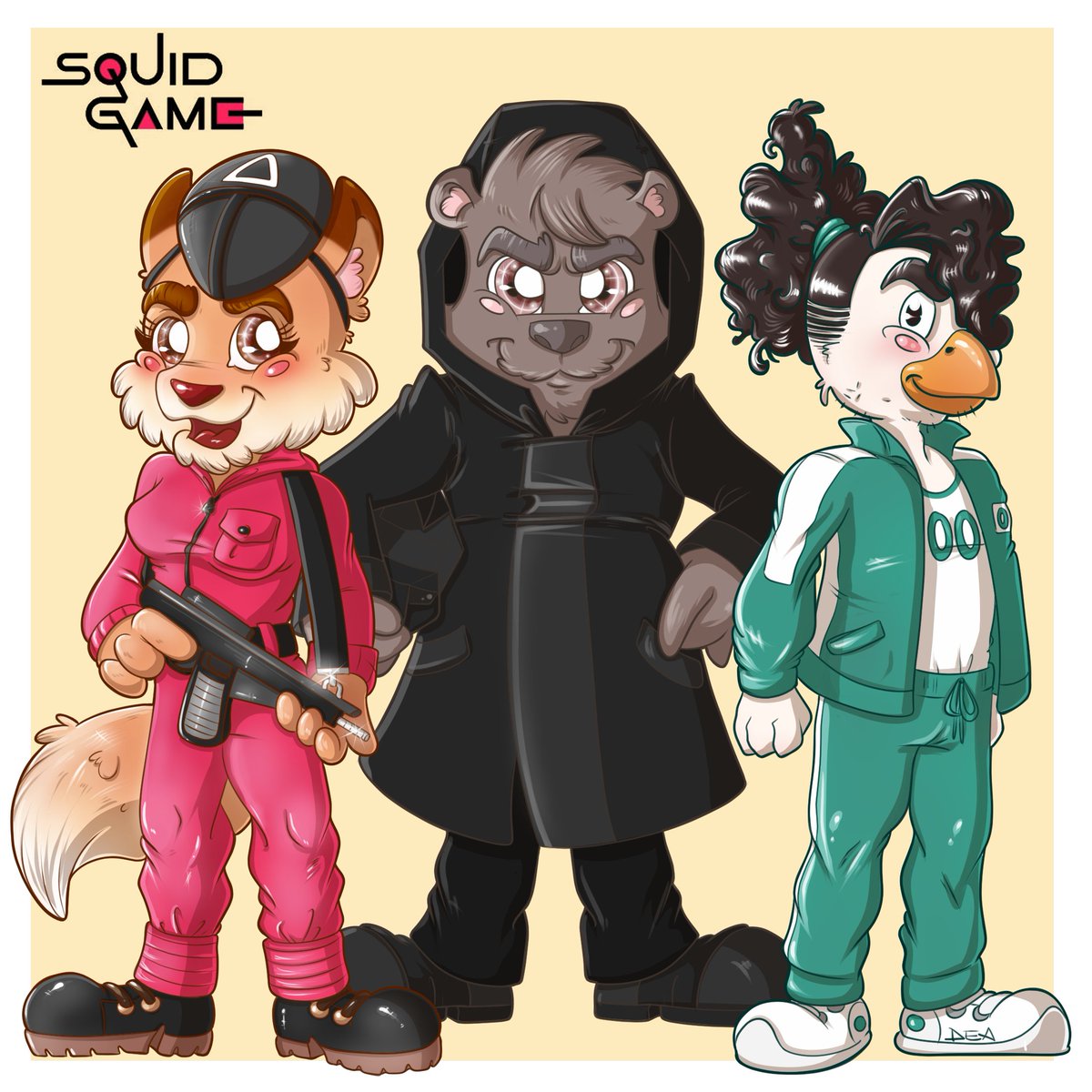 Francesca_Dea's tweet photo. #SquidGame #furryart #Netflix 
Stanno tornando... https://t.co/hWocuFWcA3
