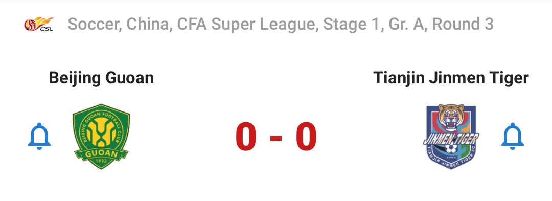 #INPLAY #CHALLENGE 10€ - 100€ #BET 3

Beijing Guoan - Tianjin Jinmen Tigers

Over 0.5 Goals HT

@ 1.533

33.33€ = 51.10€