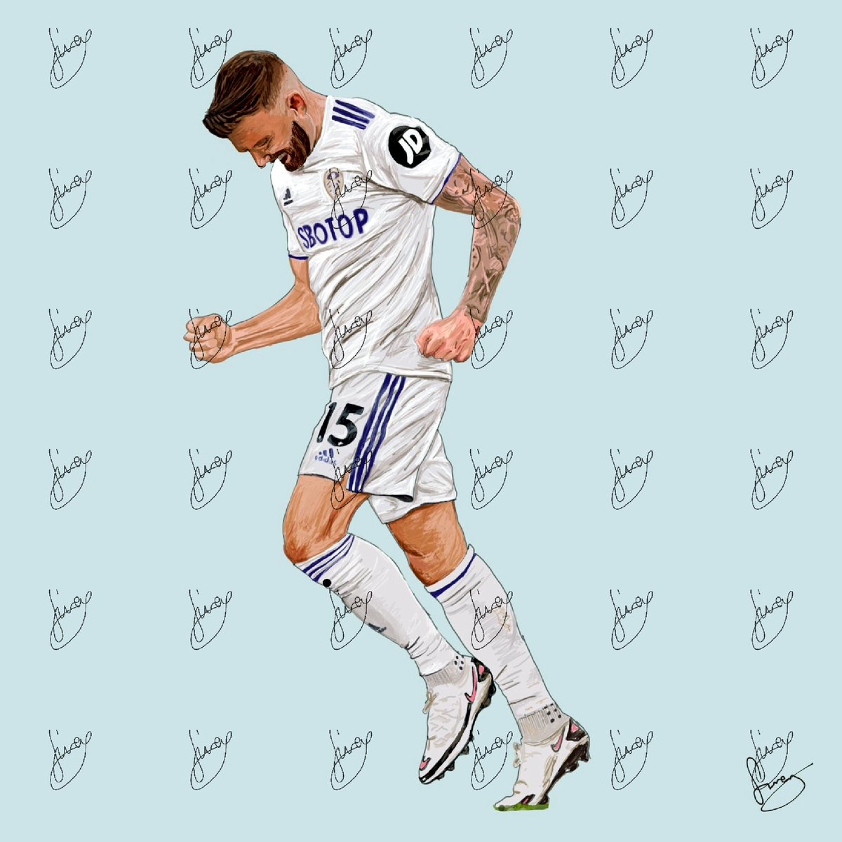 BeckyFurey2's tweet photo. First attempt at tablet drawing @LUFC @dallas_stuart #lufc #stuart #dallas https://t.co/AW3AEryCxM