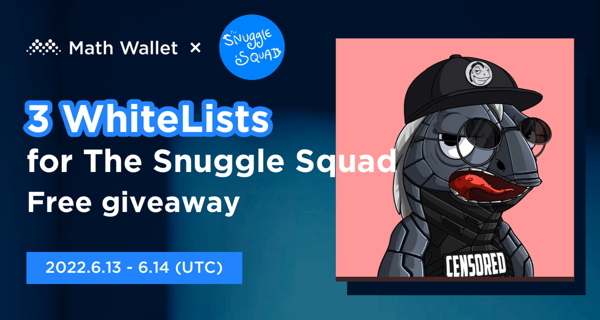 MathWallet x The Snuggle Squad Free Giveaway!

🎁3 Snuggle Squad WL Spots

To enter:

❤️Follow <a href="/MathWallet/">MathWallet</a> &amp; @TheSnuggleSquad 
🔄RT &amp; @ 3 NFT friends
✅Complete: solana.collectify.app/#/participate?…

Raffle powered by <a href="/Collectify_app/">Collectify</a> 

#Solana #NFT #Giveaway