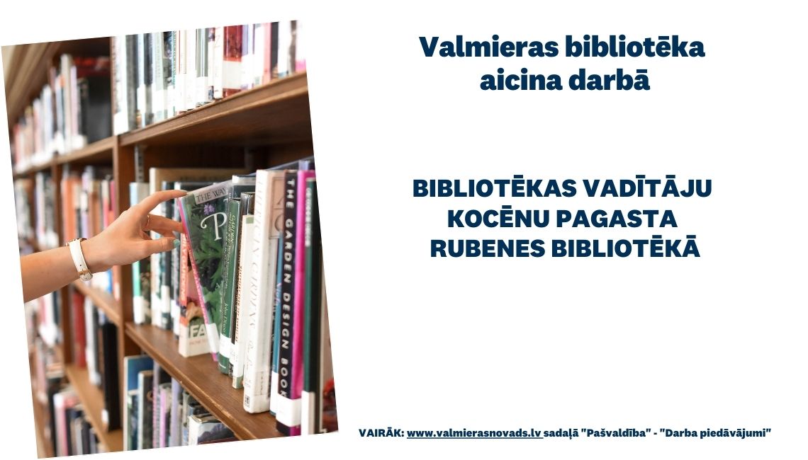 Pievienojies mūsu komandai! Informācija: biblioteka.valmiera.lv/lv/biblioteka/…