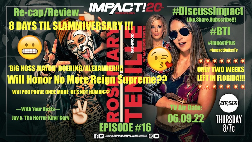 horror1313's tweet photo. Check out the latest episode of #DiscussIMPACT #IMPACTonAXSTV 6 DAYS TIL SLAMMY..YES!
@horror1313
& I review this weeks edition, talk news & ratings, name our second ever βfan of the weekβ!
#MVP @PCOisNotHuman
https://t.co/RuBP3ubfDy <LINK!
#ImpactWrestling #Slammiversary https://t.co/CB7LdJYETJ