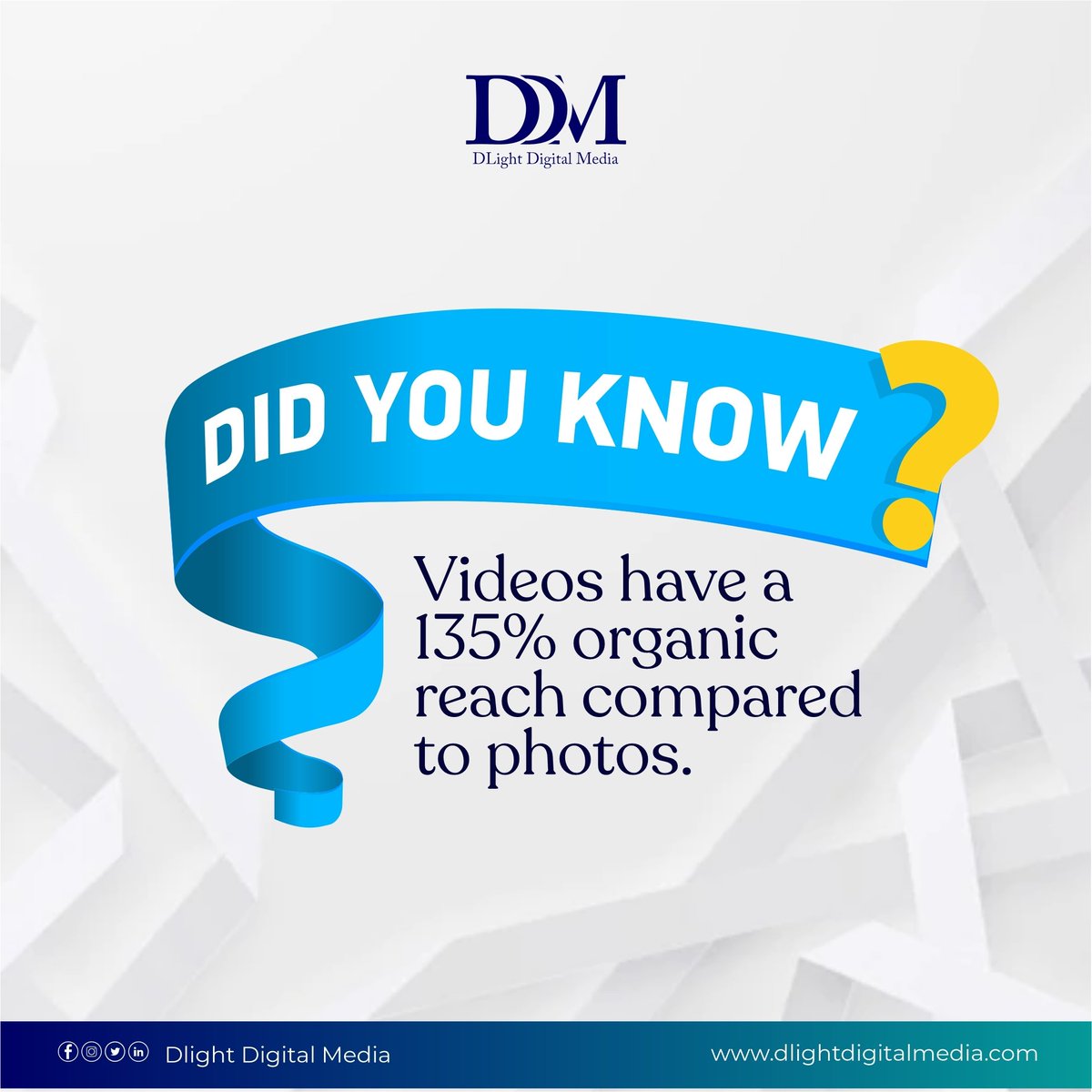 dlightdigitals's tweet photo. Statistics don’t lie, and more than ever, people are opting to watch video content, overwritten. As many as four times the number of consumers would prefer to view videos of a topic, rather than read a written post.

.
.
#digitalmarketingagency 
 #socialmediamanagement https://t.co/8qFPJboQYN