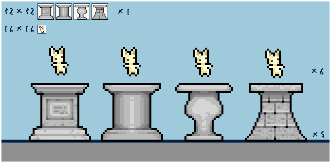 dot_amaguri3333's tweet photo. 小物をちょっと見栄え良くするために
土台作ってみた~
#Pixelart #StonePillar #ドット絵 https://t.co/R4GG5hMJQl