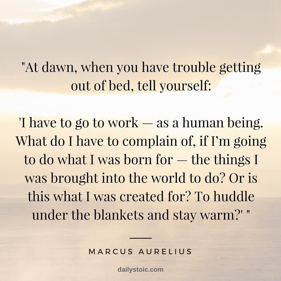 I have lots of work to do.

My favourite Marcus Aurelius quote on the matter below.
